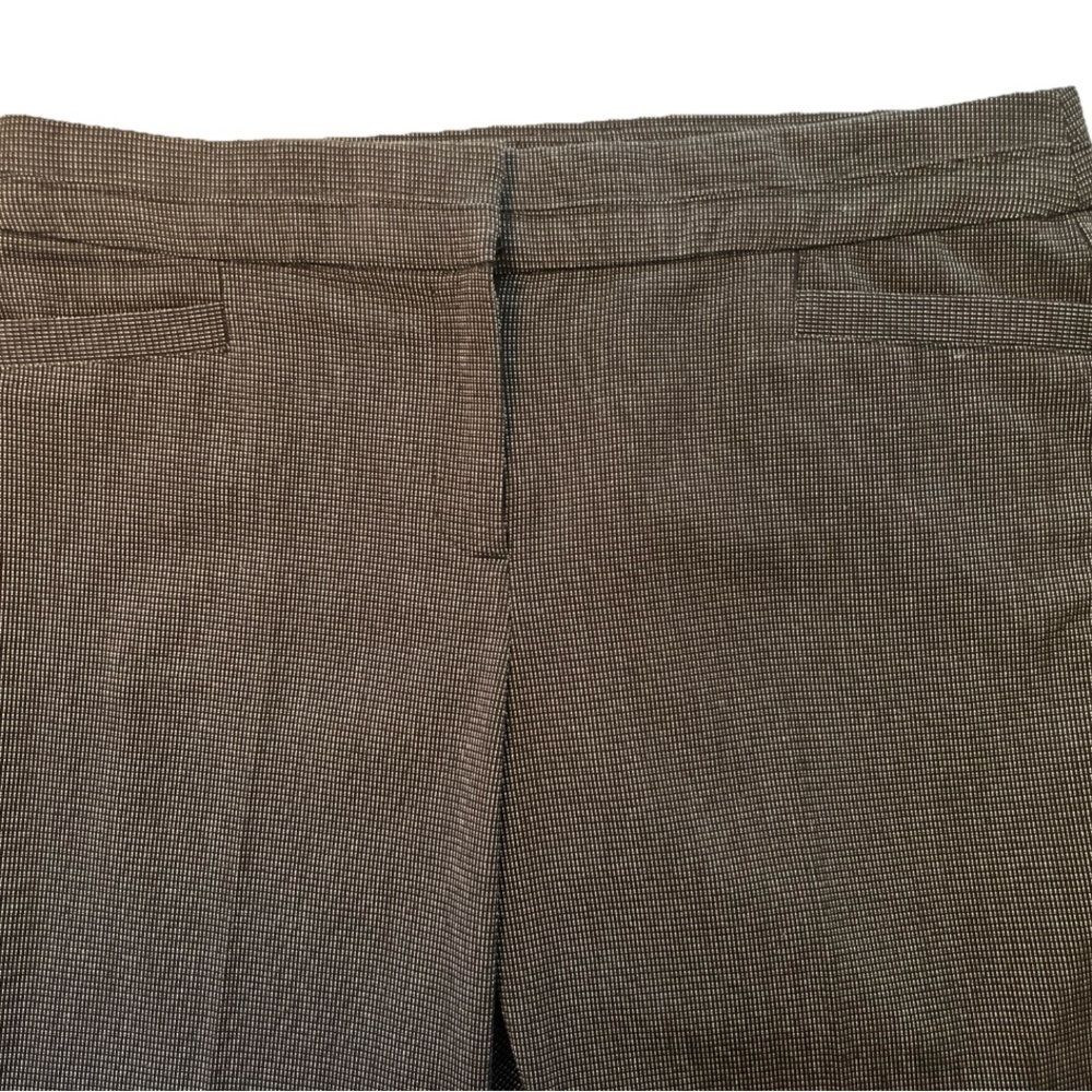 Kim Rogers Career Classic Dress Pants Brown Tan Black Pockets Flat Front Size 12 - Picture 7 of 11